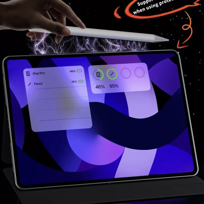 Bút Cảm Ứng Wiwu Pencil W Dành Cho iPad Pro và các dòng iPad / iPad Mini Có Sạc Không Dây Từ Tính, Có Chỉ Báo Pin Trên Thân Bút  hỗ trợ viết vẽ nghiêng hơn 60 độ, chống tì tay, trang bị nam châm hít vào iPad - Hàng Chính Hãng