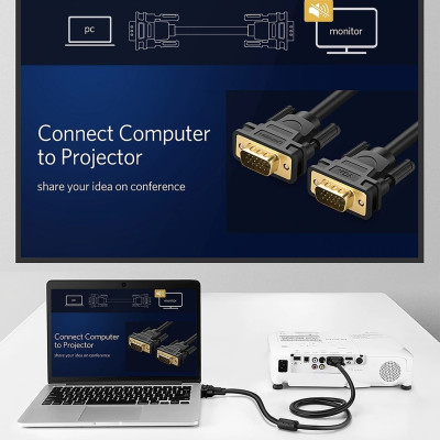 Cáp Vga Dài 1M Ugreen 11673 - Hàng Chính Hãng