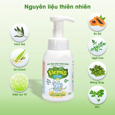 Combo Bọt Tắm Thảo Dược Elemis Bubble Chai 250ml và Xịt Chống Sâu Răng Midkid - Dk Pharma