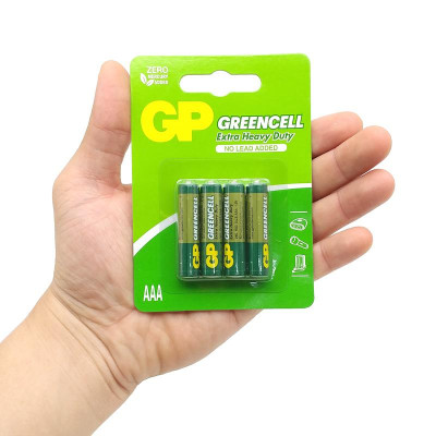 Vỉ 4 Pin Đũa GP Greencell Extra Heavy Duty AAA 1.5V - GP 24G-2U4