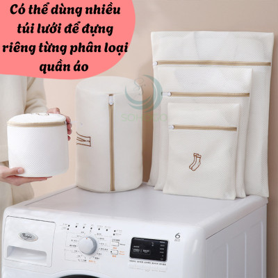 Set 7 Túi Lưới Giặt Quần Áo Cao Cấp – Bảo Vệ Vải, Giữ Form Chuẩn Bộ 7 Túi Giặt Bảo Vệ Quần Áo – Vải Lưới 3 Lớp, Khóa Kéo Chắc Chắn Bộ Túi Giặt Đa Năng – Bảo Quản Quần Áo Trong Máy Giặt