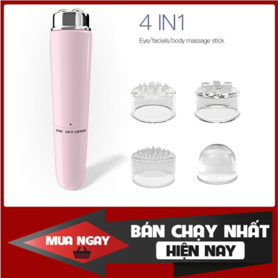 (Chọn Mẫu) Máy massage mặt cầm tay 4 đầu giúp giảm mệt mỏi, chốn bọng xóa thâm quầng mắt (có hàng sẵn)