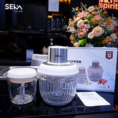 Máy xay thịt đa năng SEKA SK2287, 2 cối thủy tinh, thiết kế 4 - 6 lưỡi dao sắc bén, Công suất mạnh 500W  hàng nhập khẩu