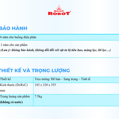 Máy Lọc Nước Điện Giải Ion Kiềm ROBOT IonPrince 1111 Để Bàn/ Treo Tường - Hàng Chính Hãng