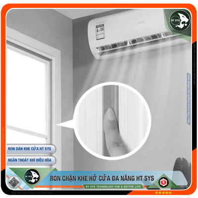 Ron Chặn Khe Cửa HT SYS - Chất Liệu PU Và PE Cao Cấp - Lớp Keo Acrylic - Ron Dán Chặn Khe Cửa, Chân Cửa, Khung Cửa - Ngăn Gió Lùa, Cách Âm, Chống Bụi, Ngăn Côn Trùng, Chống Thoát Khí Điều Hòa, Chống Va Đập Cửa - Hàng Chính Hãng