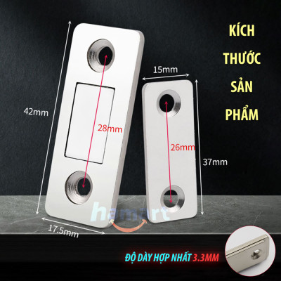 Nam Châm Gắn Cửa Tủ Chữ L Chốt Khoá Ngăn Kéo Hút Cố Định Mạnh Mẽ Kèm Keo Dán Siêu Dính Tiện Lợi