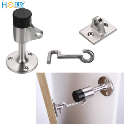 Đồ chặn cửa đệm cao su có móc giữ cửa inox 304 Hobby home decor CC10