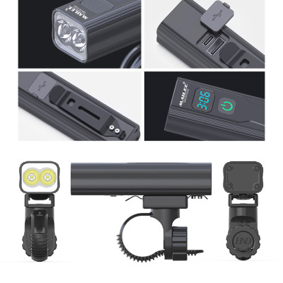 Đèn Xe Đạp BC-10 dung lượng 2600mAh, có hiển thị thời gian còn lại sử dụng, sạc Type-C, Có Hỗ trợ Sạc Khẩn Cấp - Mai Lee