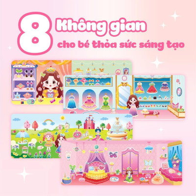 Sách - Công Chúa Cherry - Sách Bóc Dán Sticker Cho Bé Gái - Combo 5 Cuốn - Megabook