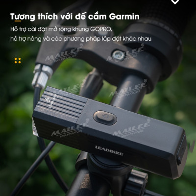 Đèn pha xe đạp gắn xe LD88-600LM độ sáng 600 lumen, pin dung lượng cao 2200mAh, chất liệu vỏ nhôm, chống nước IP66, có hỗ trợ pad gắn treo (2 tùy chọn) - Mai Lee