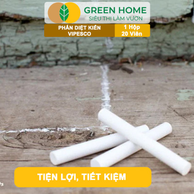 Phấn Diệt Kiến Và Côn Trùng Vipesco, GreenHome, 1 Hộp 20 Viên, Diệt Trừ Kiến, Gián, Rận, Côn Trùng