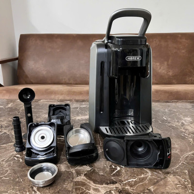 Máy pha cà phê 4 trong 1, Espresso, Viên Nén Nespresso, Nescafe Dolcegusto, Kcup thương hiệu Mỹ cao cấp HiBREW H6 - Hàng Nhập Khẩu