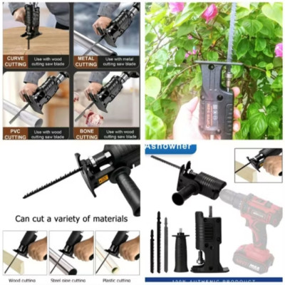 BỘ ĐẦU CHUYỂN ĐỔI TỪ MÁY KHOAN THÀNH MÁY CƯA GỖ CƯA SẮT ĐA NĂNG THUẬN TIỆN