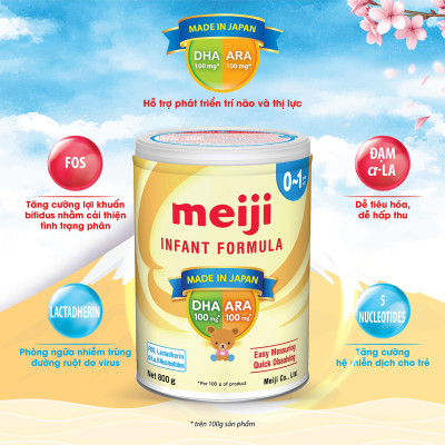 Thùng 8 Lon sữa Meiji Infant Formula 800g (Cho trẻ từ 0-1 tuổi)