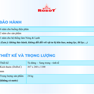 Máy Lọc Nước Điện Giải Ion Kiềm ROBOT IonKing 511 Chế Độ Nóng Nguội Lạnh 5 Tấm Điện Cực Titanium Phủ Platinum - Hàng Chính Hãng