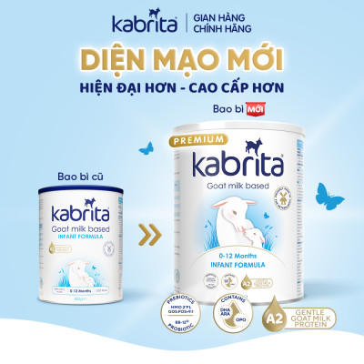 [Phiên bản mới] Thùng 6 lon Sữa dê Kabrita số 1 cho trẻ từ 0 -12 tháng - Lon 800g