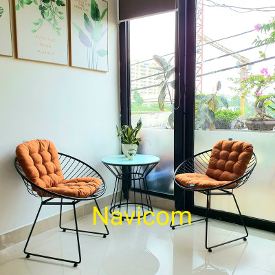 Bộ bàn ghế sân vườn - coffees ( nệm nhiều màu)