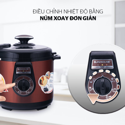 Nồi Áp Suất Điện Đa Năng Sunhouse SHD1562 (6L) - Hàng chính hãng