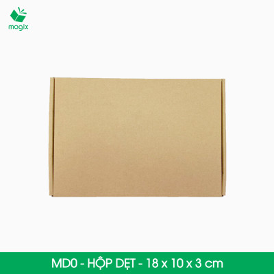 MD0 - 18x10x3 cm - 100 Thùng hộp carton trơn đóng hàng