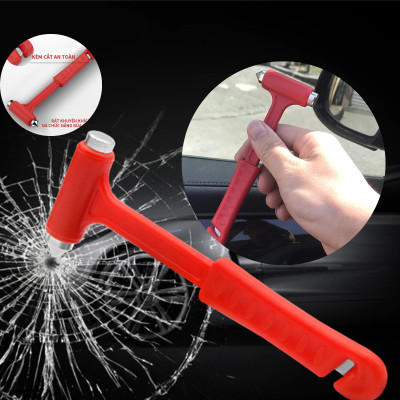Búa thoát hiểm nguy cấp trên ô tô cán dài nhỏ gọn màu sắc giao ngẫu nhiên