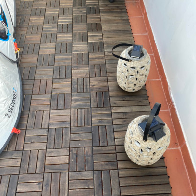 Vỉ Gỗ Lót Sàn Ban Công Thương Hiệu ANKAN Gu Màu Đen 12 Nan, Ván Lót Sàn Gỗ Tự Nhiên Dùng Để Lót Sân Vườn, Hồ Bơi, Phòng Spa, Siêu Bền, Chịu Nước Tốt, Chống Trơn Trượt, Tiêu Chuẩn Xuất Khẩu