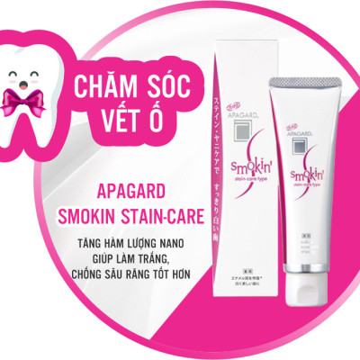 Kem Đánh Răng Tẩy Vết Ố Apagard Smokin Stain-Care Tuýp 100 G