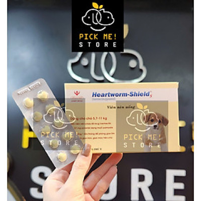 Heartworm Shield - Xổ Giun Tim, Giun Móc, Giun Tròn, Ve Ghẻ cho Chó 5,7kg đến 11kg