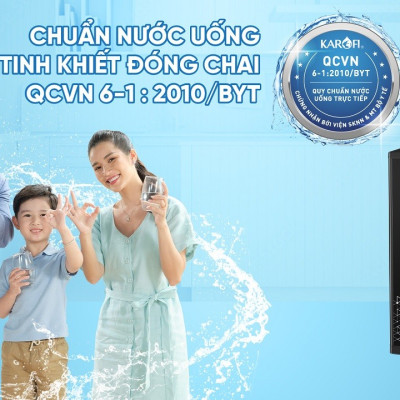 Máy lọc nước nóng lạnh RO Mỹ 11 lõi Karofi KAD-D66S - Giao trước lắp sau miễn phí toàn quốc - Bảo hành 36 tháng - Hàng chính hãng