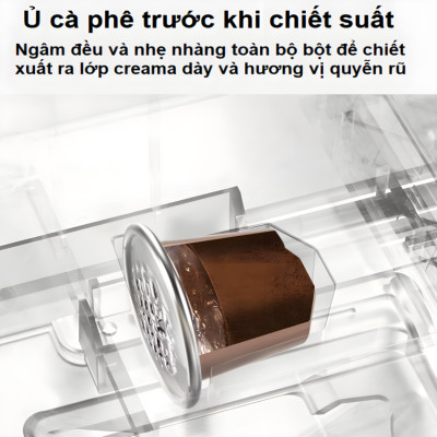 HÀNG CHÍNH HÃNG - Máy pha cà phê viên nén Nespresso tự động, Espresso, Cappuccino và Latte. Thương hiệu Mỹ cao cấp HiBREW - H15