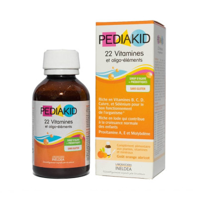 Siro Vitamin Tổng Hợp Cho Bé Pediakid 22 Vitamines Giúp Bé Khỏe Mạnh, Tăng Hấp Thu Dưỡng Chất (Hộp 125ml)