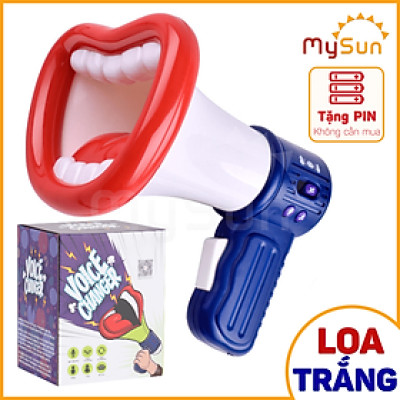 Loa đồ chơi cho bé loa mini thay đổi giọng nói phát thanh cầm tay tặng PIN