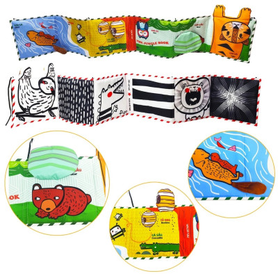 Ziczac Vải Đa Tương Tác Kiêm Đồ Chơi Quây Nôi Cũi Kích Thích Thị Giác Cho Trẻ Sơ Sinh - PiPo Vietnam