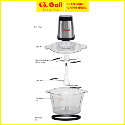 Máy xay thịt gia đình, đa chức năng xay các loại thịt, tôm cua cá, gia vị hành tỏi ớt, sinh tố, cháo, hàng chính hãng, bảo hành 1 năm Gali