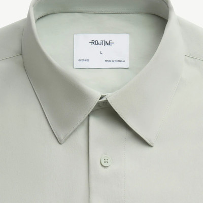 Áo sơ mi tay ngắn . Oversize - RT  10F24SHS037 | ROUTINE CÀ MAU