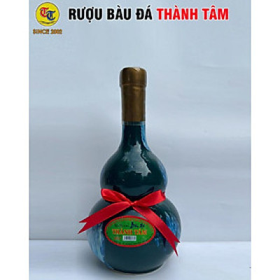 Đặc Sản Bình Định - Rượu Bàu Đá Thành Tâm Hồ Lô Đậu Xanh (Màu xanh rêu) 350ml - OCOP 3 Sao