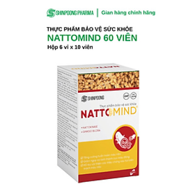[Hộp 60 Viên] Viên uống NATTOMIND giảm nguy cơ hình thành cục máu đông, giảm đau đầu, chống đột quỵ - SHINPOONG PHARMA