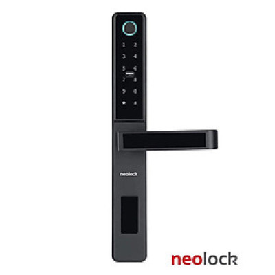 Giải pháp khóa cửa nhôm xingfa, của sắt cổng lùa thông minh qua APP, vân tay, thẻ từ cấp mã từ xa cho homestay neolock neoG7S