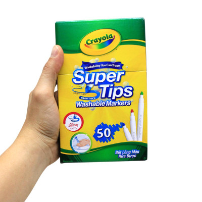Hộp 50 Bút Lông Màu Rửa Được - Phiên Bản Mới Super Tips - Crayola 587507