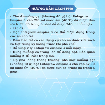 Sữa bột Enfagrow Enspire 3 - 850G dành cho trẻ từ 2-6 tuổi