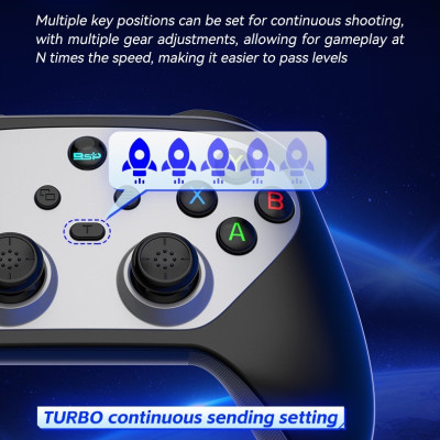 Gamepad tay game Không dây Bluetooth G6S Đa kết nối cho máy tính, laptop, smartphone, máy tính bảng, máy game hàng nhập khẩu