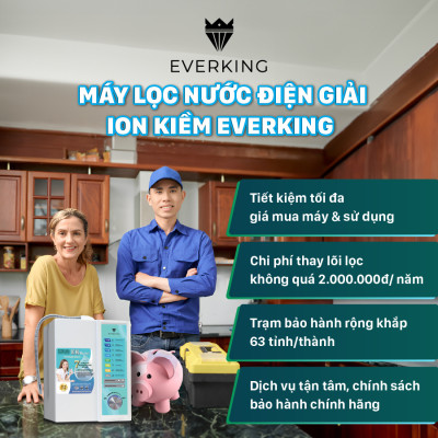 Máy Lọc Nước Điện Giải iON Kiềm EVERKING EK-73 - Hàng Chính Hãng