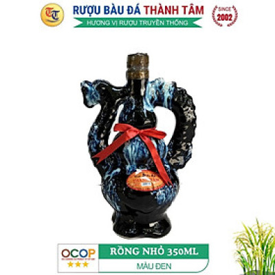 Đặc Sản Bình Định - Rượu Bàu Đá Thành Tâm Rồng Nhỏ (Màu đen) 350ml  - OCOP 3 Sao