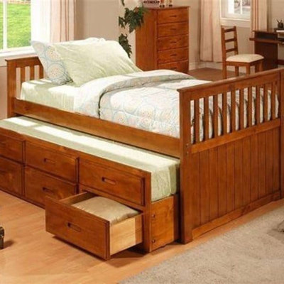 Giường Hộp 2 Tầng Gỗ Tự Nhiên Nội Thất juno sofa ( Màu Vàng )