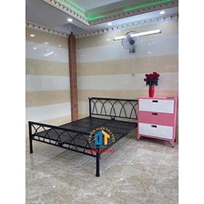 Giường sắt kiểu đan chéo 1m4x2m siêu rẻ