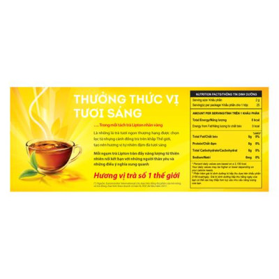 Combo 2 Lipton Trà Đen Nhãn Vàng Nhật Bản (50túi/2g)