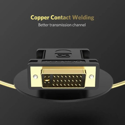 Ugreen UG2012220122TK Màu Đen Đầu chuyển đổi DVI 24 + 5 sang VGA âm - HÀNG CHÍNH HÃNG