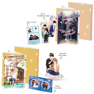 Sách - Bộ Manga - Tiệm Giặt Là Nhà Minato - Tập 4 + Tập 5 (Bộ 2 Tập) - Tặng Kèm Clear Card + Set 2 Bookmark + Standee + Set 2 Huy Hiệu