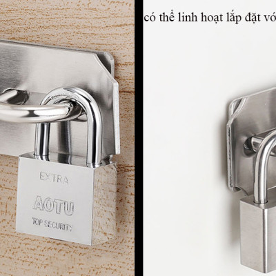 Chốt Khóa Vuông 90 độ Có PAT Khóa KUNBE, Bản Lề Cài Khóa Chốt Cửa, Tiện Dụng Dễ Lắp Đặt