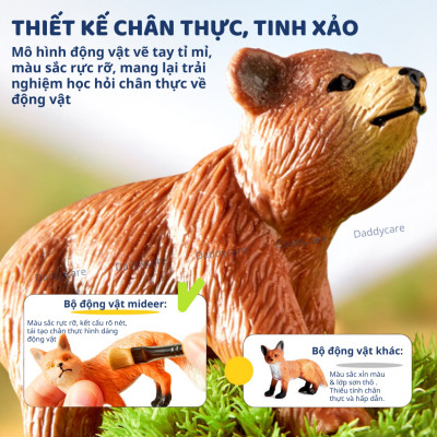 Đồ Chơi Mô Hình Động Vật Similation Toy Set Mideer, Đồ Chơi Giáo Dục Cho Bé 2,3,4,5,6 tuổi