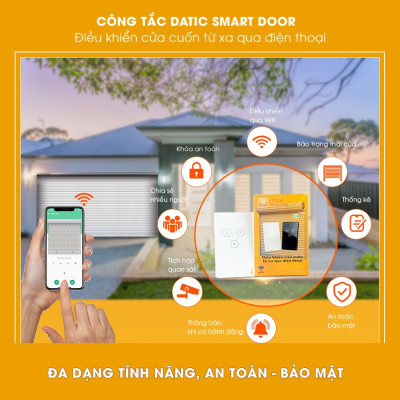 Công Tắc  Cửa Cuốn cảm ứng wifi điều khiển từ xa Datic Smart Door Màu trắng
